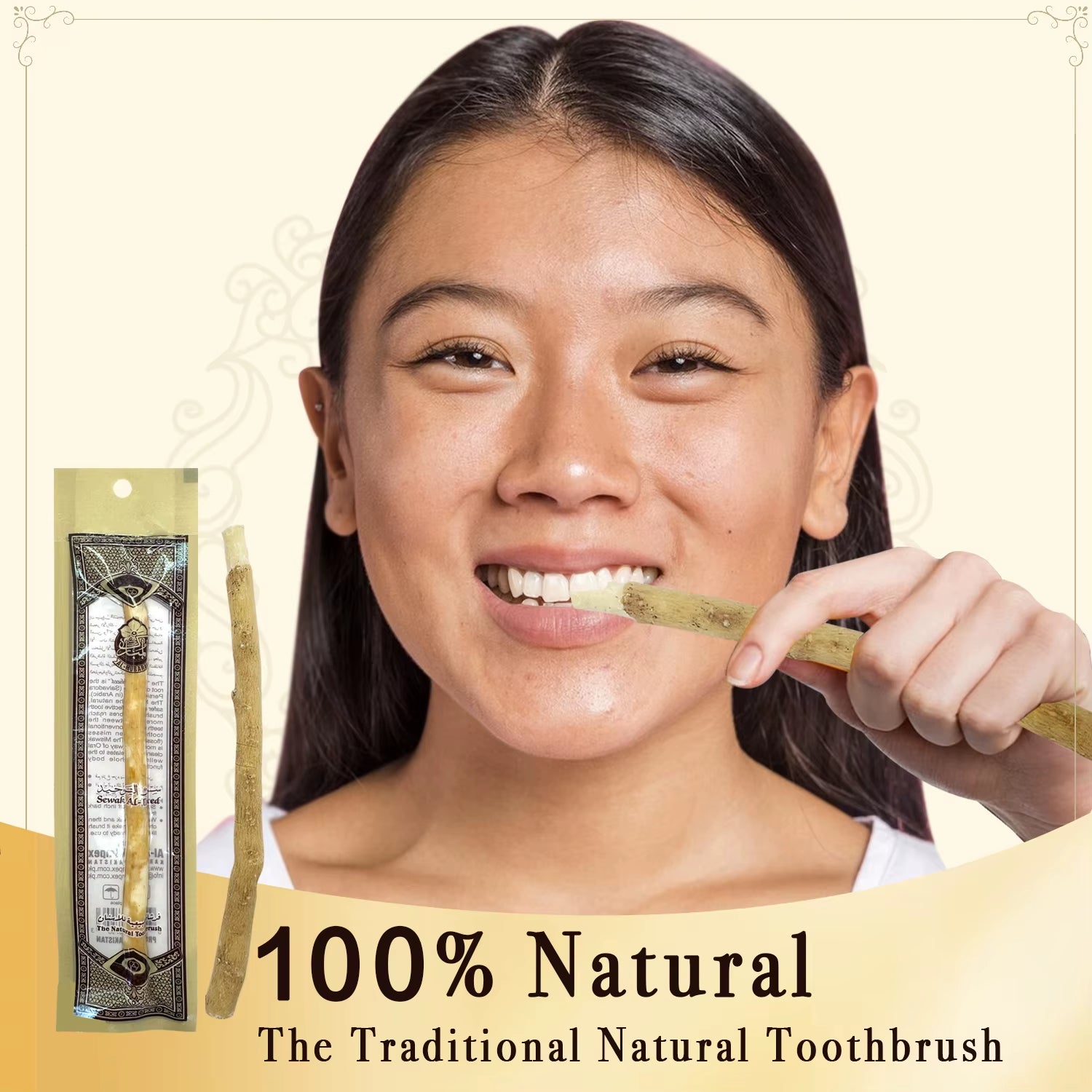 3 Pack Organic Miswak Toothbrush Traditional Stick Wooden Twig Toothbrush Handmade Natural Toothbrush Gentle for Gums Gift