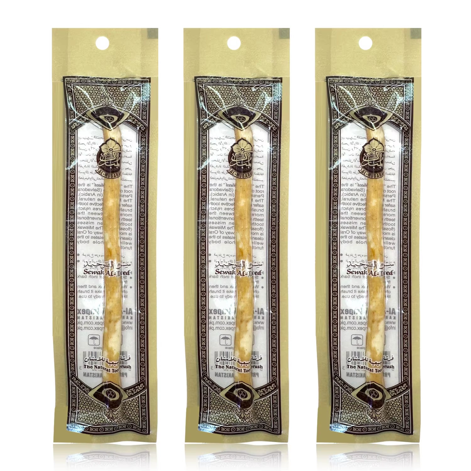 3 Pack Organic Miswak Toothbrush Traditional Stick Wooden Twig Toothbrush Handmade Natural Toothbrush Gentle for Gums Gift