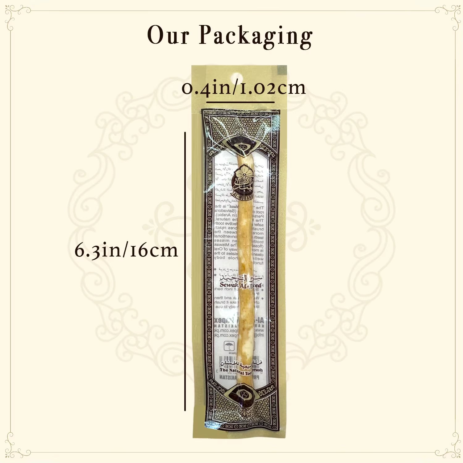 3 Pack Organic Miswak Toothbrush Traditional Stick Wooden Twig Toothbrush Handmade Natural Toothbrush Gentle for Gums Gift