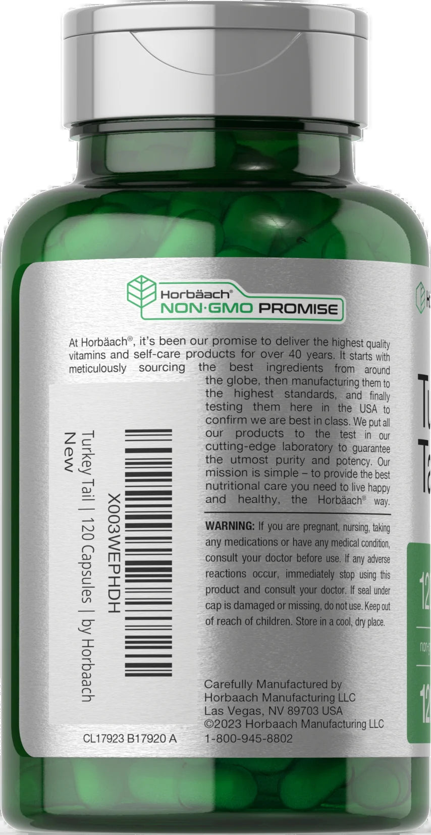 Turkey Tail Mushroom Capsules | 1200Mg | 120 Count for Men and Women | by