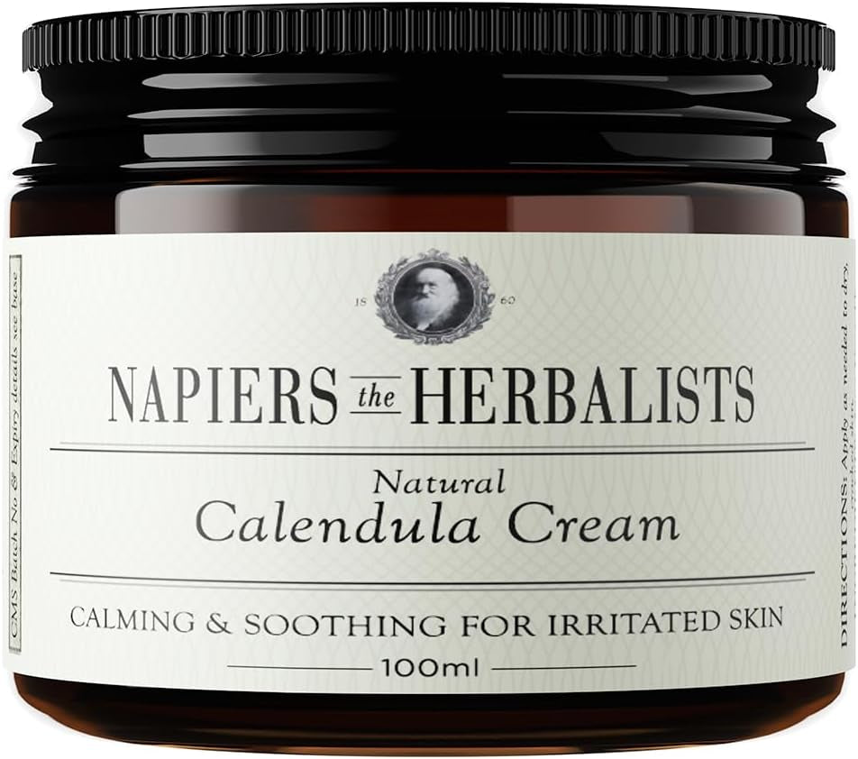 Calendula Flower Skin Cream - Natural & Gentle Moisturiser for Face and Body - Soothes Dry, Irritated Skin - 100Ml